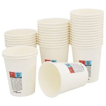 Durable Paper Coffee Cups with Lids - 1000 pcs 8oz | HipoMarket