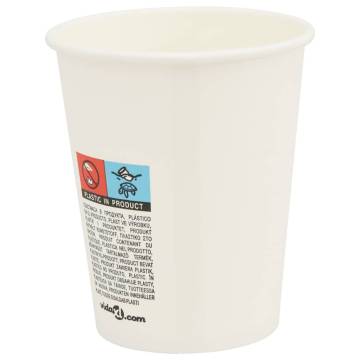 Durable Paper Coffee Cups with Lids - 1000 pcs 8oz | HipoMarket