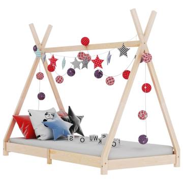 Kids Bed Frame - Solid Pine Wood 80x160 cm | HipoMarket