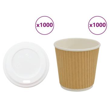 Paper Coffee Cups with Lids - 1000 pcs 4oz | Hipo Market