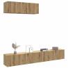  Wall Mounted TV Cabinets 3 pcs Artisan Oak 100x30x30 cm Engineered Wood Colour artisan oak Quantity in Package 3 Width 100 cm 