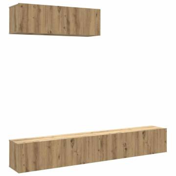 Wall Mounted TV Cabinets - Artisan Oak 3 pcs | HipoMarket