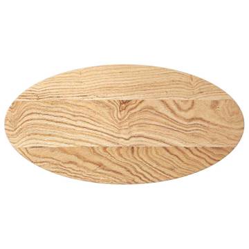 Solid Wood Oak Oval Table Top - 80x40x4 cm | Hipomarket UK