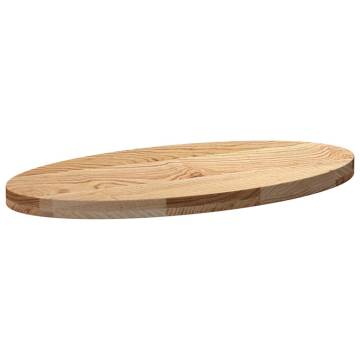 Solid Wood Oak Oval Table Top - 80x40x4 cm | Hipomarket UK