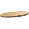 Solid Wood Oak Oval Table Top - 80x40x4 cm | Hipomarket UK