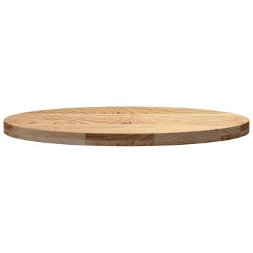 Solid Wood Oak Oval Table Top - 80x40x4 cm | Hipomarket UK