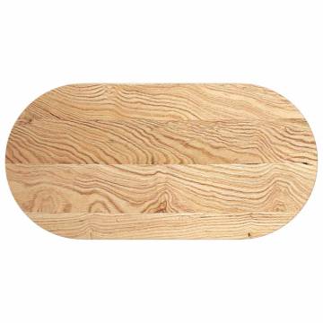 Solid Wood Oak Oval Table Top - 100x50 cm | HipoMarket