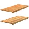  Window Sills 2 pcs Light Brown 90x40x2 cm Solid Wood Oak Colour light brown Size 90 x 40 x 2 cm Quantity in Package 1 