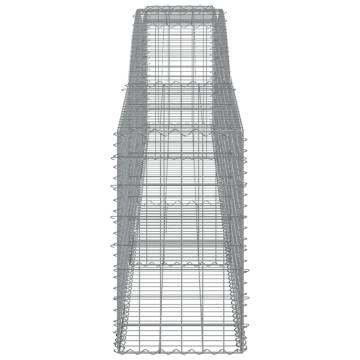 Arched Gabion Baskets - 9 pcs Galvanised Iron | HipoMarket