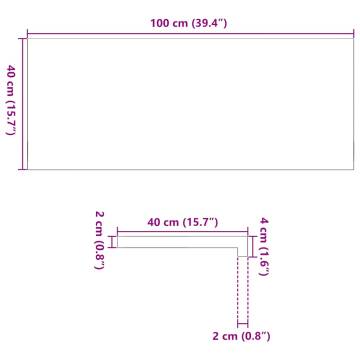 Dark Brown Window Sills - Solid Oak 100x40 cm | Hipomarket