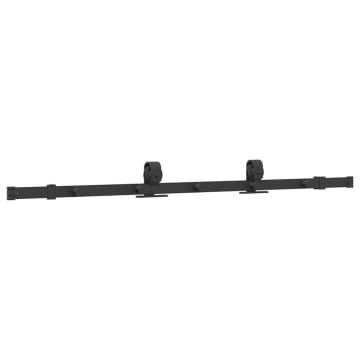 Sliding Door Hardware Kit 152cm Steel Black - Durable & Stylish