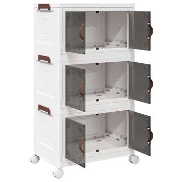 Stackable Storage Box with Wheels - 3-Tier, 28L | HipoMarket