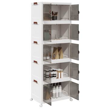 Stackable Storage Box with Wheels - 75L 5-Tier Organizer