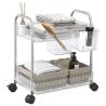  Storage Trolley 2-Tier Transparent 37x27.5x43.5 cm Acrylic Size 37 x 28 x 43.5 cm Quantity in Package 1 Model with boxes 