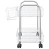 2-Tier Transparent Storage Trolley | Durable Acrylic Design