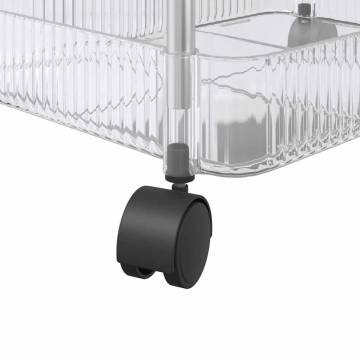 2-Tier Transparent Storage Trolley | Durable Acrylic Design