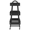 3-Tier Black Storage Trolley | Durable Steel Design - HipoMarket