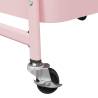 3-Tier Pink Storage Trolley - Durable Steel Organizer