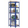  5-Layer Corner Shelf Blue Steel&Engineered Wood Colour blue Size 55 x 55 x 168 cm Quantity in Package 1 Amount 