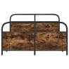 Small Double Bed Frame 120x190 cm in Smoked Oak - Hipomarket