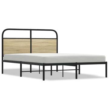 Sonoma Oak Bed Frame Without Mattress - 140x190 cm | Hipo Market