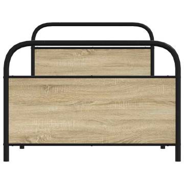 Robust Bed Frame Without Mattress - 100x190 cm Sonoma Oak