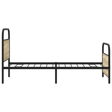 Robust Bed Frame Without Mattress - 100x190 cm Sonoma Oak