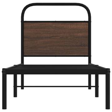 Buy Brown Oak Bed Frame Without Mattress 80x200 cm - Hipo Market