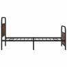 Sturdy Brown Oak Bed Frame Without Mattress | 107x203 cm