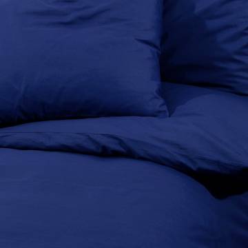 Navy Blue Duvet Cover Set 200x200 cm Cotton | HipoMarket