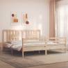  Bed Frame without Mattress Super King Size Solid Wood Colour natural Size 180 x 200 cm 