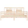 Solid Wood Super King Size Bed Frame - No Mattress Included