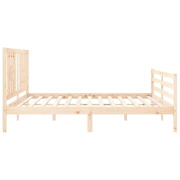 Solid Wood Super King Size Bed Frame - No Mattress Included