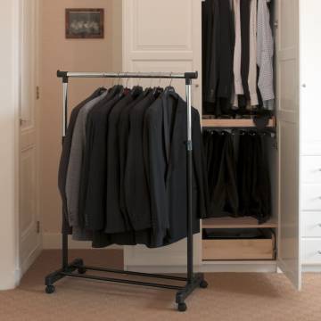 V-Part Adjustable Height Clothing Rack with Wheels | Hipomarket