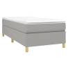 Light Grey Single Fabric Bed Frame - UKIEFINO