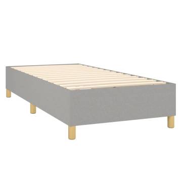 Light Grey Single Fabric Bed Frame - UKIEFINO