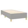 Light Grey Single Fabric Bed Frame - UKIEFINO