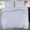 Duvet Cover Set Grey 200x200 cm Cotton - Soft & Elegant