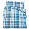 Duvet Cover Set Blue & Grey 140x200 cm Cotton - Hipomarket