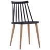 Elegant Black Plastic Dining Chairs Set of 4 | HiPo Market