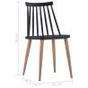 Elegant Black Plastic Dining Chairs Set of 4 | HiPo Market