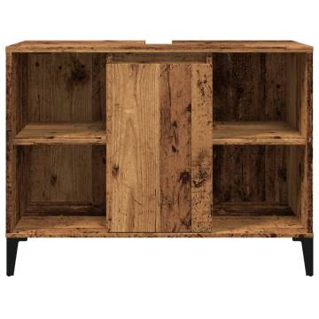 Old Wood Sink Cabinet 80x33x60 cm | Elegant Bathroom Storage