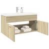  Bathroom Sink Cabinet with Built-in Basin Sonoma Oak Colour sonoma oak Size 90 x 38.5 x 46 cm Model without faucet Number of 1 