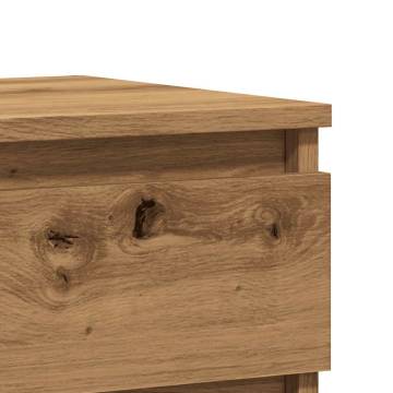 Stylish Artisan Oak Bedside Cabinet - 40x35x50 cm