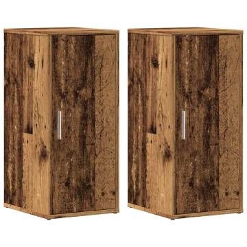 Shoe Cabinets 2 pcs Old Wood - Durable & Stylish Storage