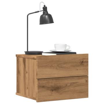 Wall-mounted Bedside Cabinets - Artisan Oak 2 pcs | HipoMarket