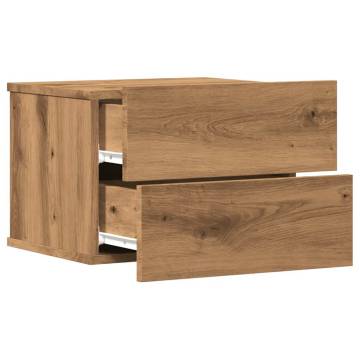 Wall-mounted Bedside Cabinets - Artisan Oak 2 pcs | HipoMarket