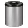 V-Part Self Extinguishing Waste Paper Bin 80 L Silver and Black Colour silver and black Capacity 80 l Number of bins 1 