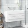 Stylish Bathroom Sink Cabinet with Built-in Basin - White