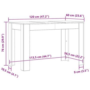 Dining Table Old Wood 120x60 cm - Stylish & Durable